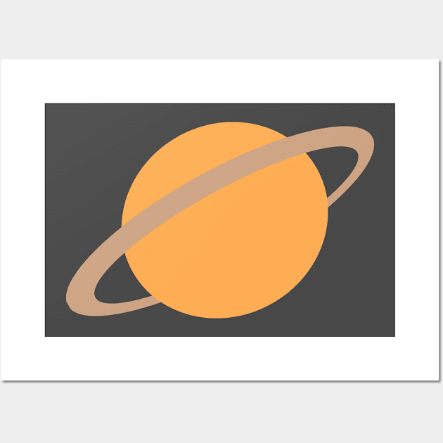 Planet Saturn Leans Left Wall Art by JeanGregoryEvans1